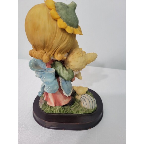 Vintage Precious Moments  Belle & Benny  Girl Sad Face  And Kitten Figure - Picture 3 of 12